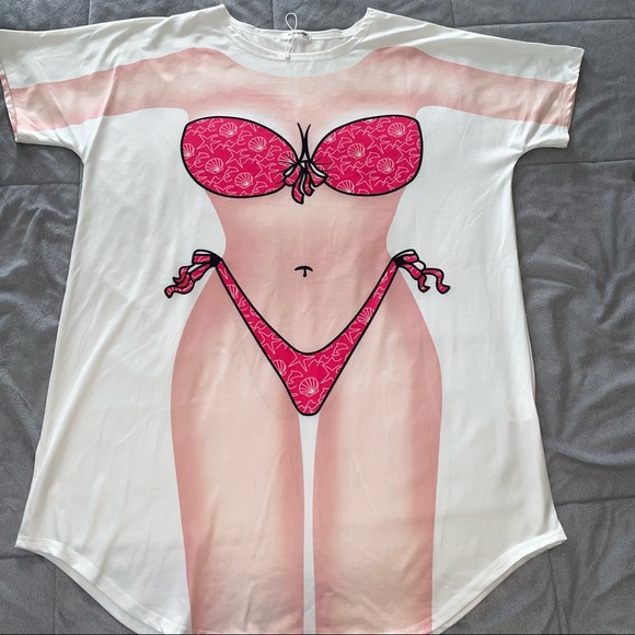 hotouch Swim Hotouch Funny Bikini Body Tshirt Dress L Poshmark
